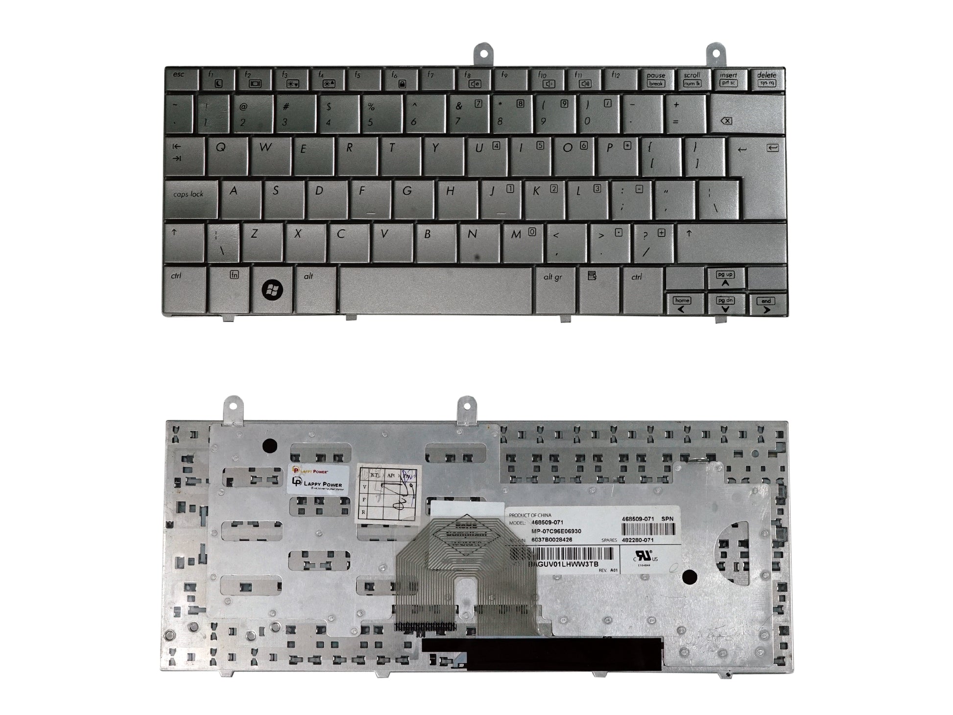 Laptop Keyboard compatible for HP MINI 2133 Silver