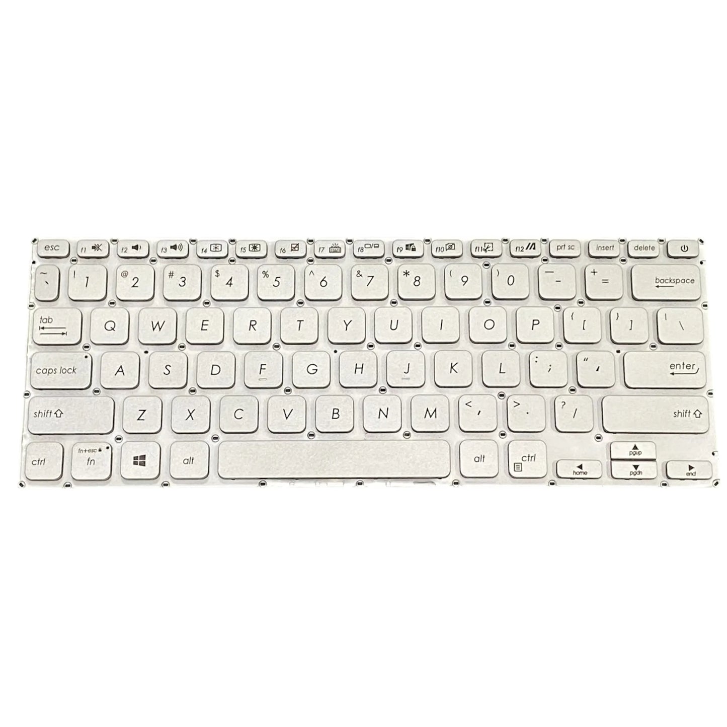 LappyPower Laptop Keyboard for Asus VivoBook X409 Series Silver with Backlit