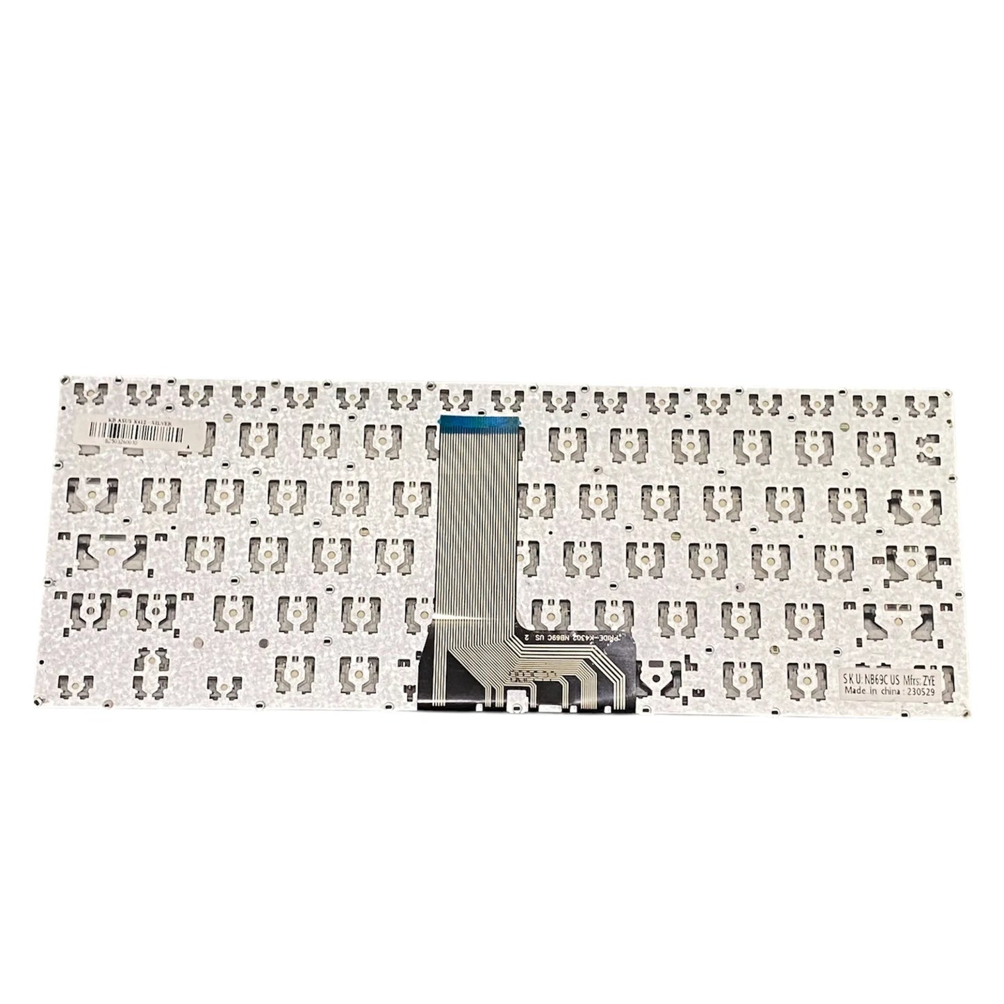 LappyPower Laptop Keyboard for Asus VivoBook X412 Series Silver without Backlit