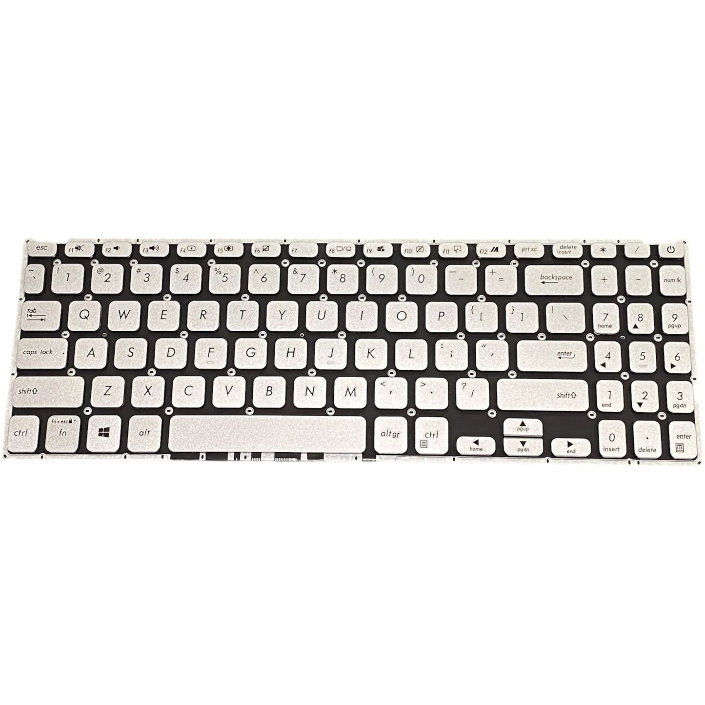 LappyPower Laptop Keyboard for ASUS X509 X509FA X509UA X515 Silver without Backlit