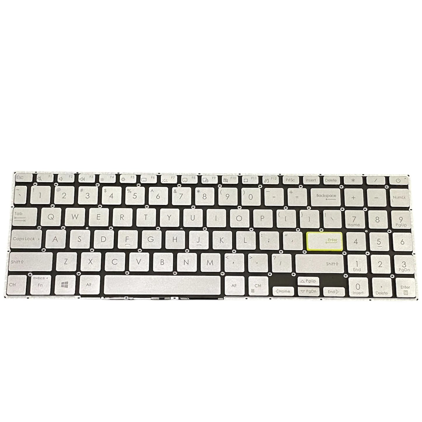 LappyPower Laptop Keyboard for Asus VivoBook X513 X513E X513EA X513EP X513EQ X513IA X513UA X513I Silver with Backlit