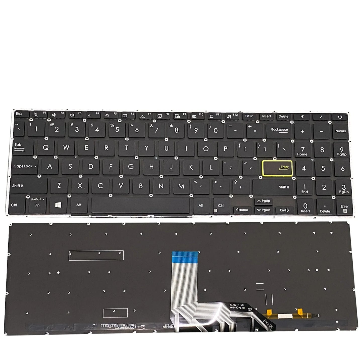LappyPower Laptop Keyboard for Asus VivoBook X513 X513E X513EA X513EP X513EQ X513IA X513UA X513I Black with Backlit
