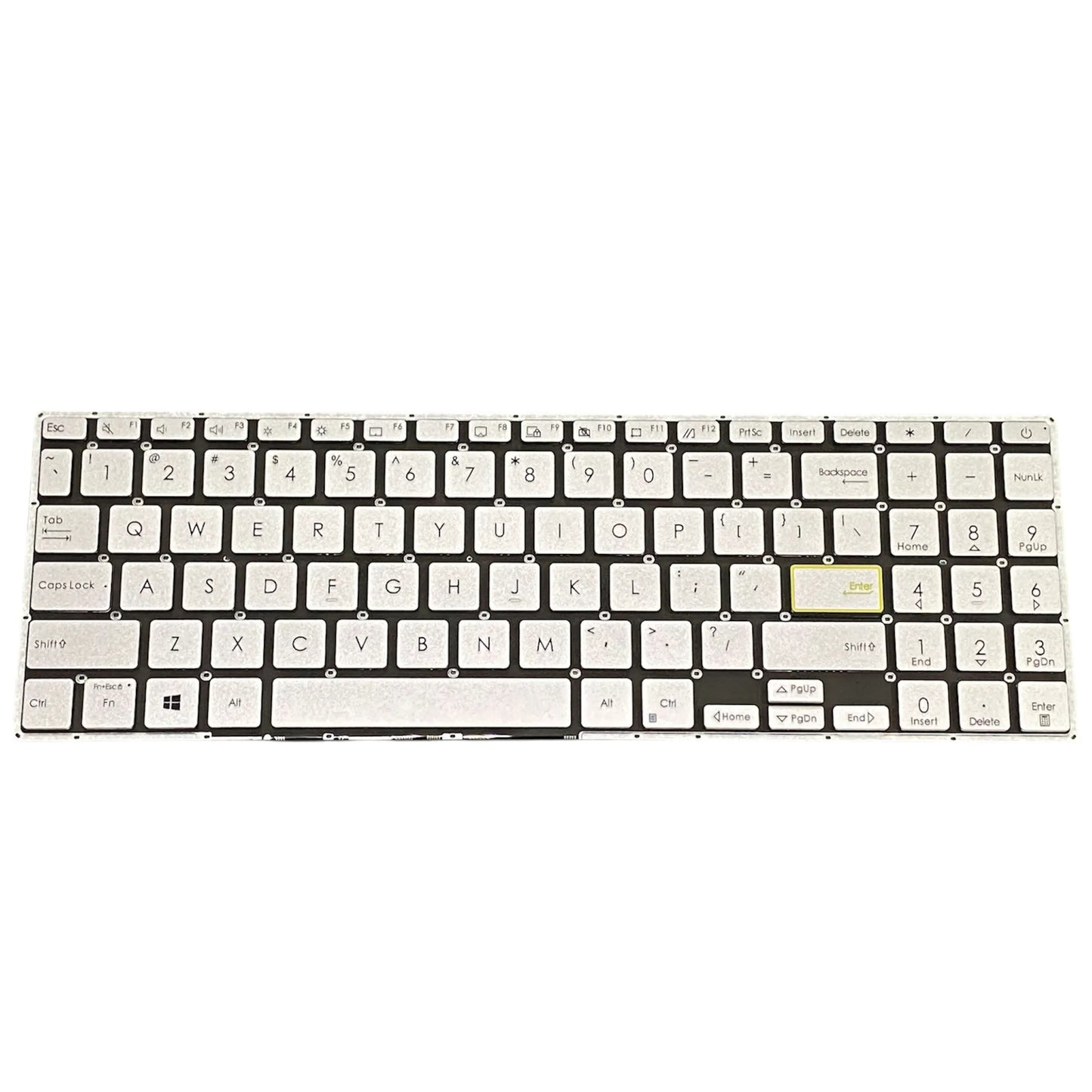 LappyPower Laptop Keyboard for Asus VivoBook X513 X513E X513EA X513EP X513EQ X513IA X513UA X513I Silver without Backlit