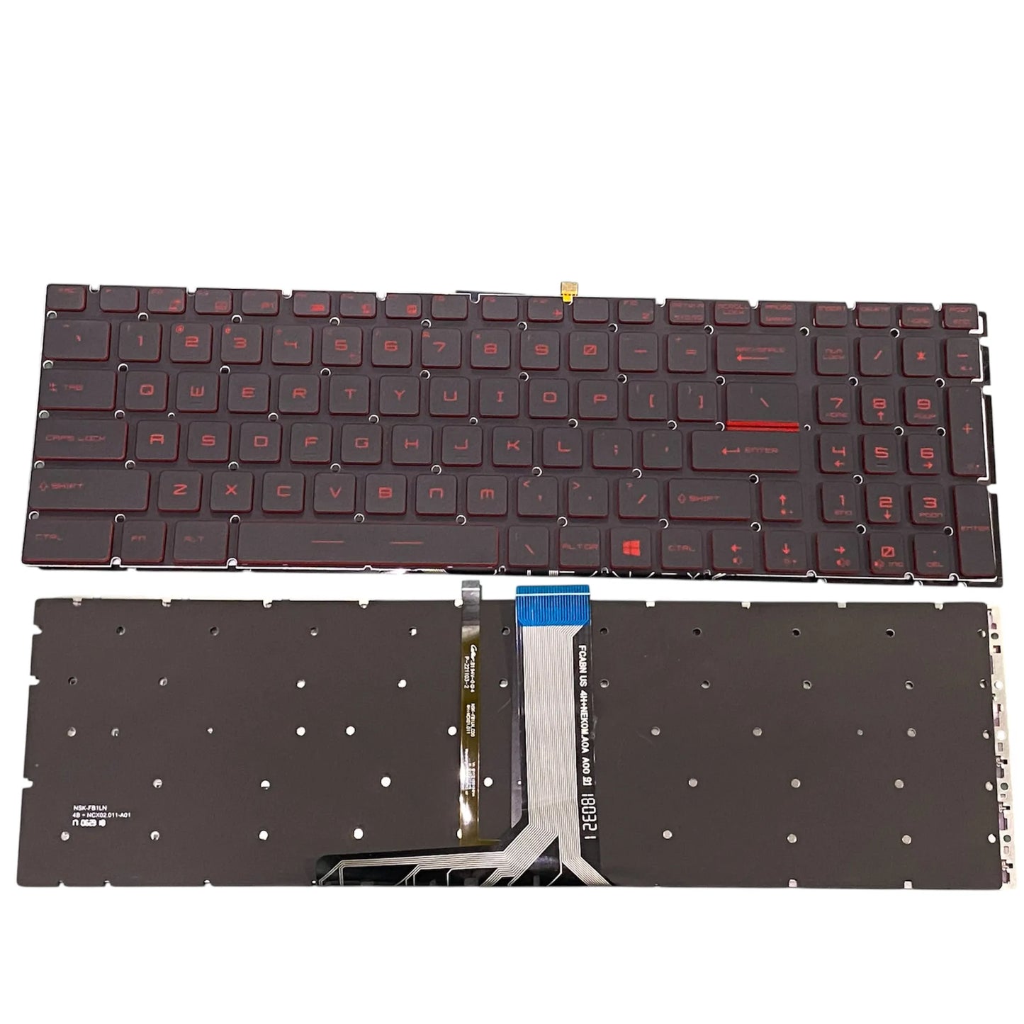 LappyPower Laptop Keyboard for MSI GL62 GL72 GL72M GL72VR Black with Red Backlit