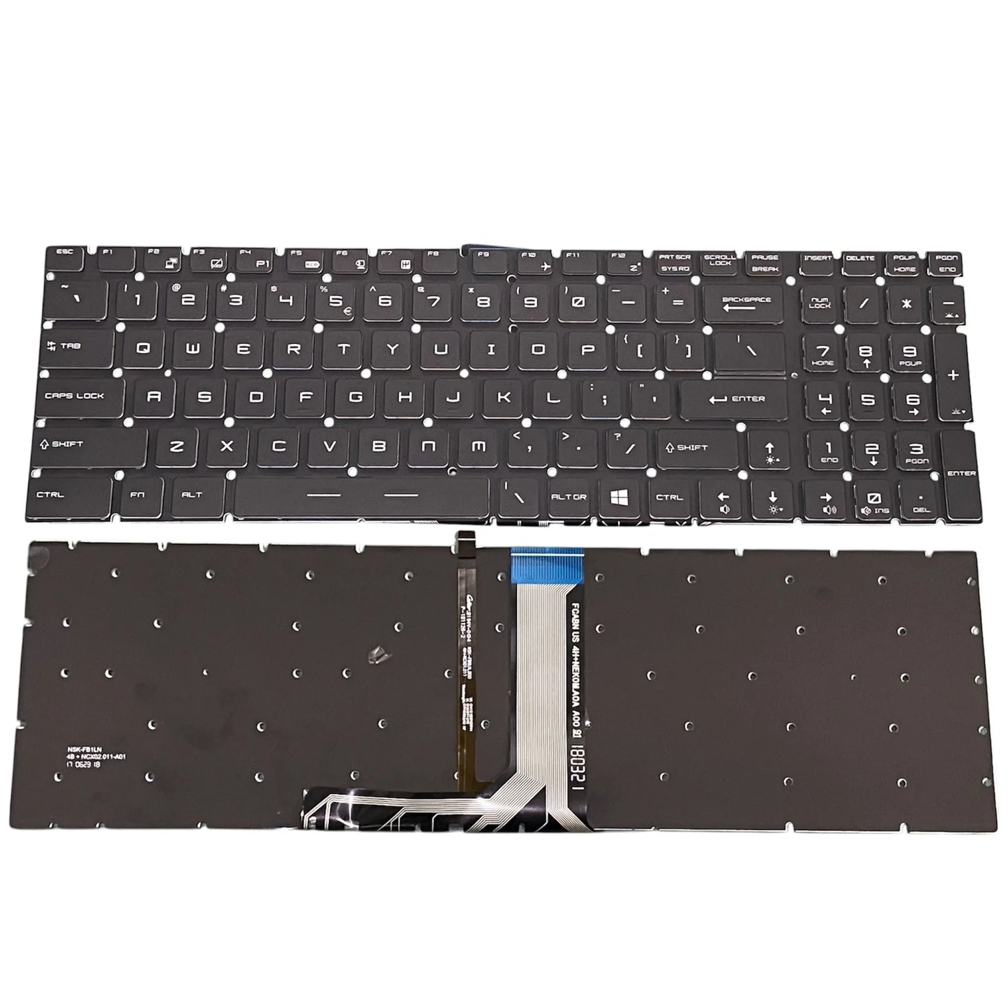 LappyPower Laptop Keyboard for MSI GL62 GL72 GL72M GL72VR Black with RGB Backlit