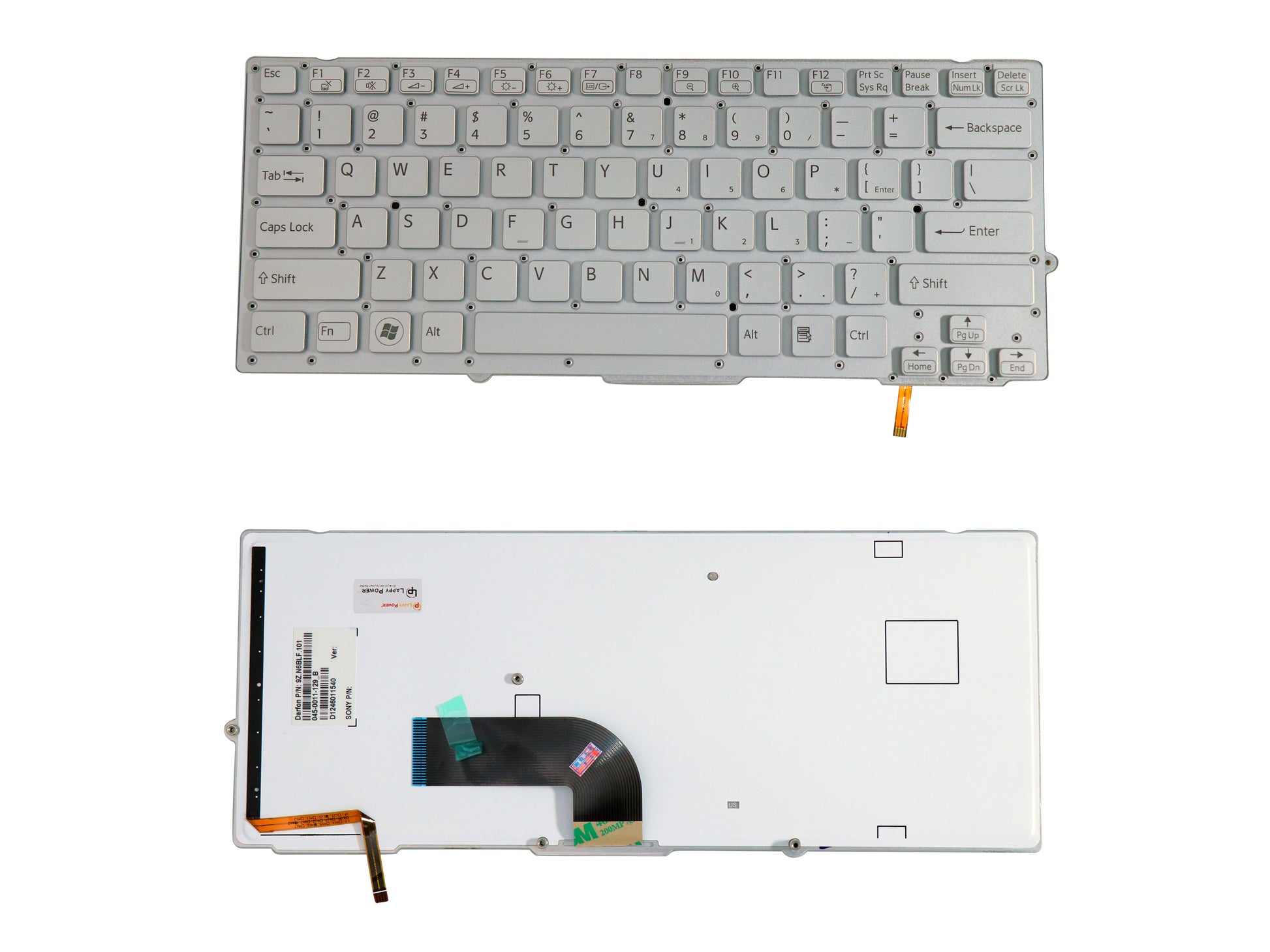 Laptop Keyboard compatible for SONY SB SLIVER BACKLIGHT