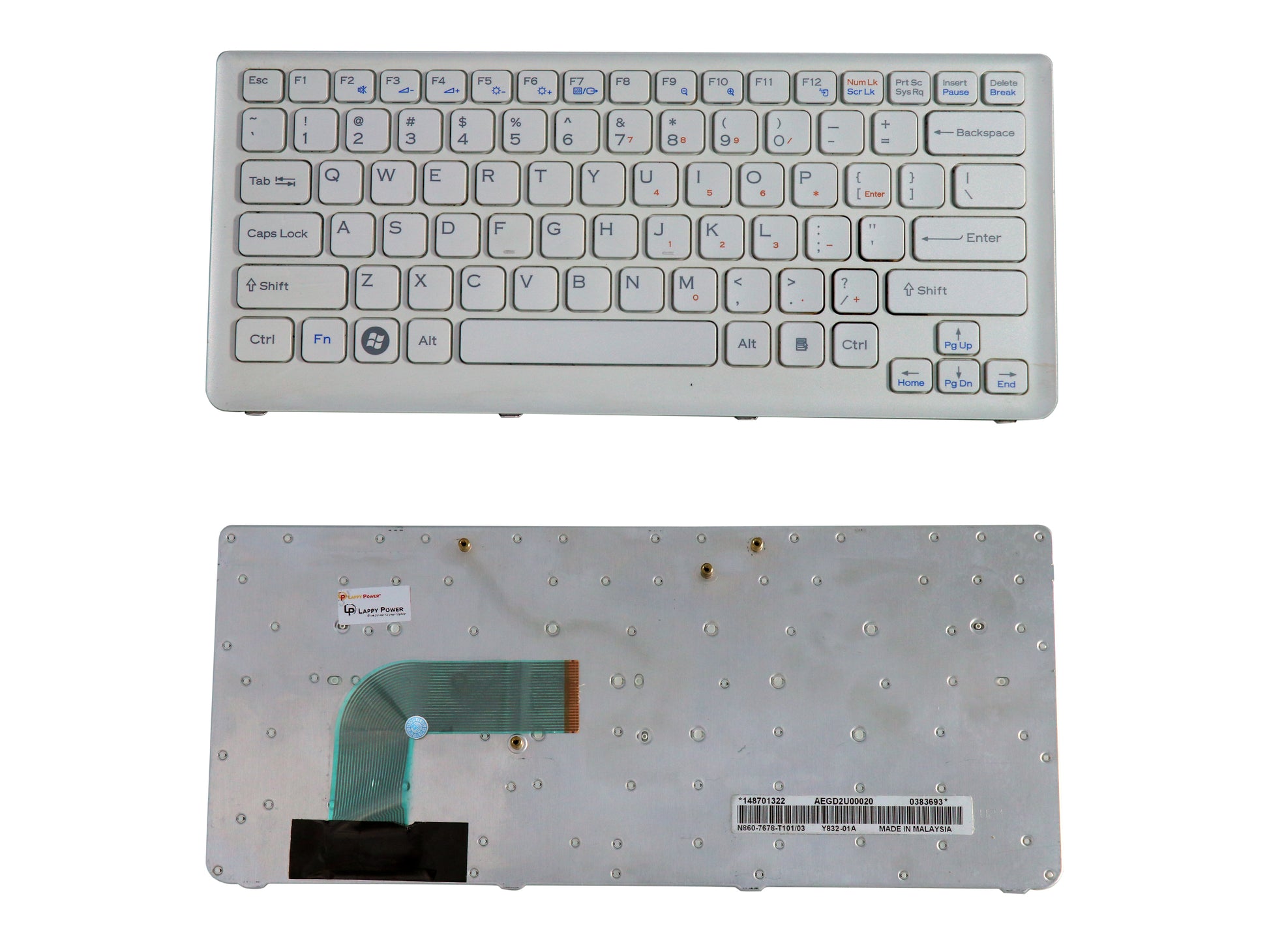 Laptop Keyboard compatible for SONY CS WHITE