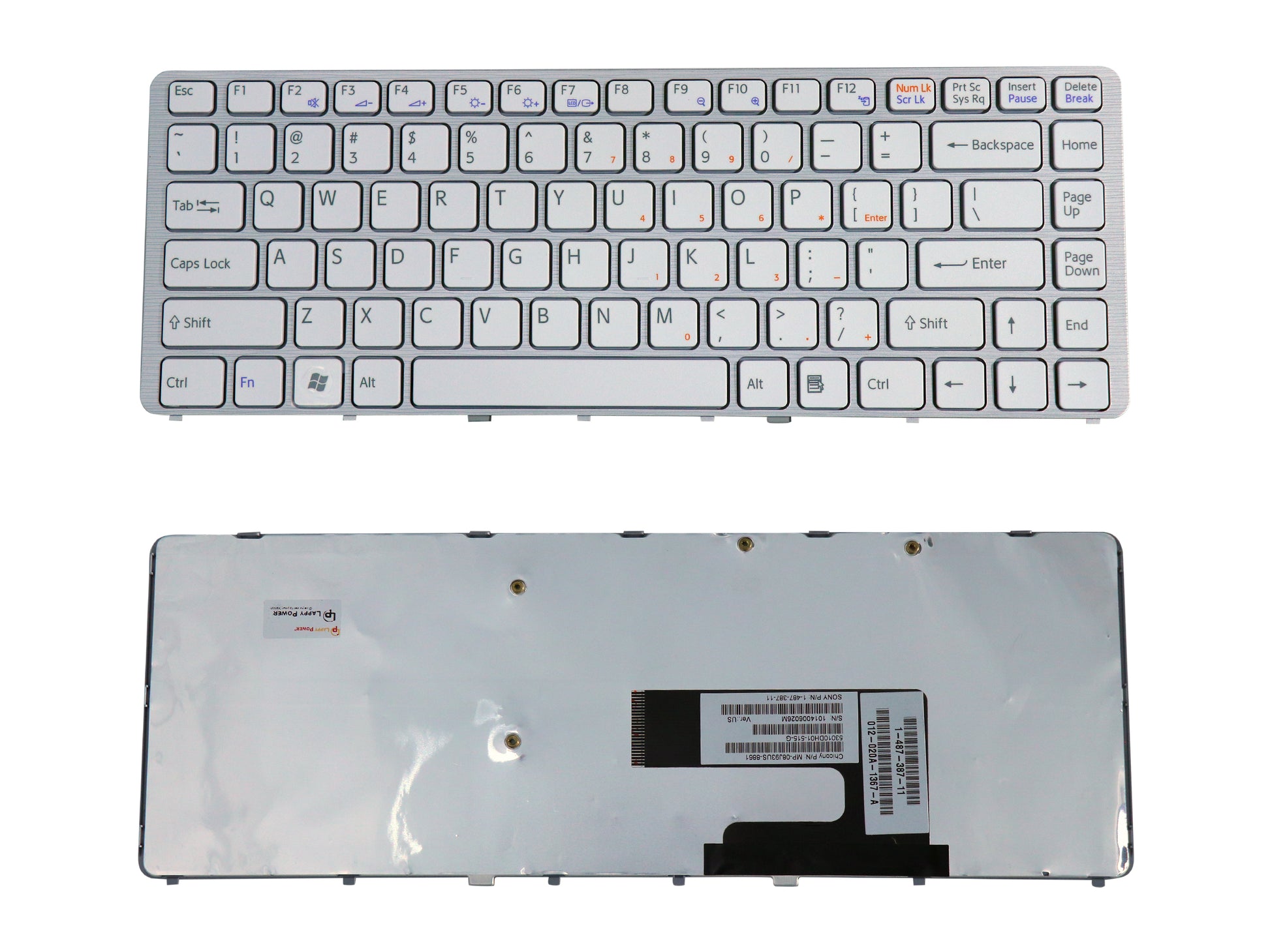 Laptop Keyboard compatible for SONY NW WHITE