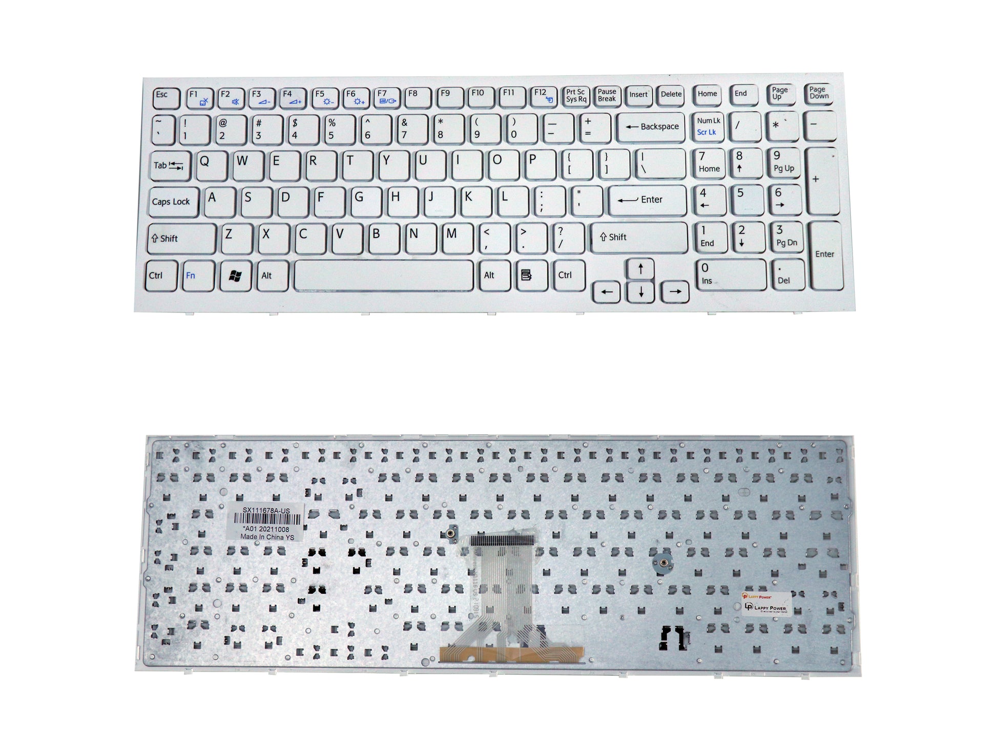 Laptop Keyboard compatible for SONY EB WHITE