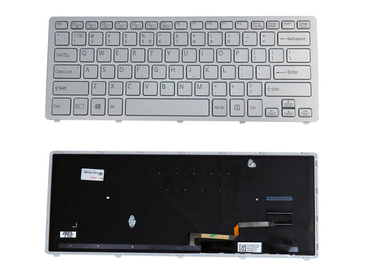 Laptop Keyboard compatible for SONY SVF14N WHITE