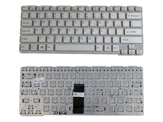 Laptop Keyboard compatible for SONY SVE141 STRAIGHT CABLE WHITE
