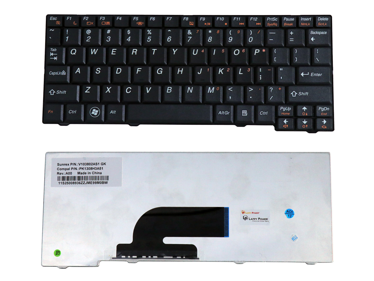 Laptop Keyboard compatible for LENOVO S10 2 BLACK