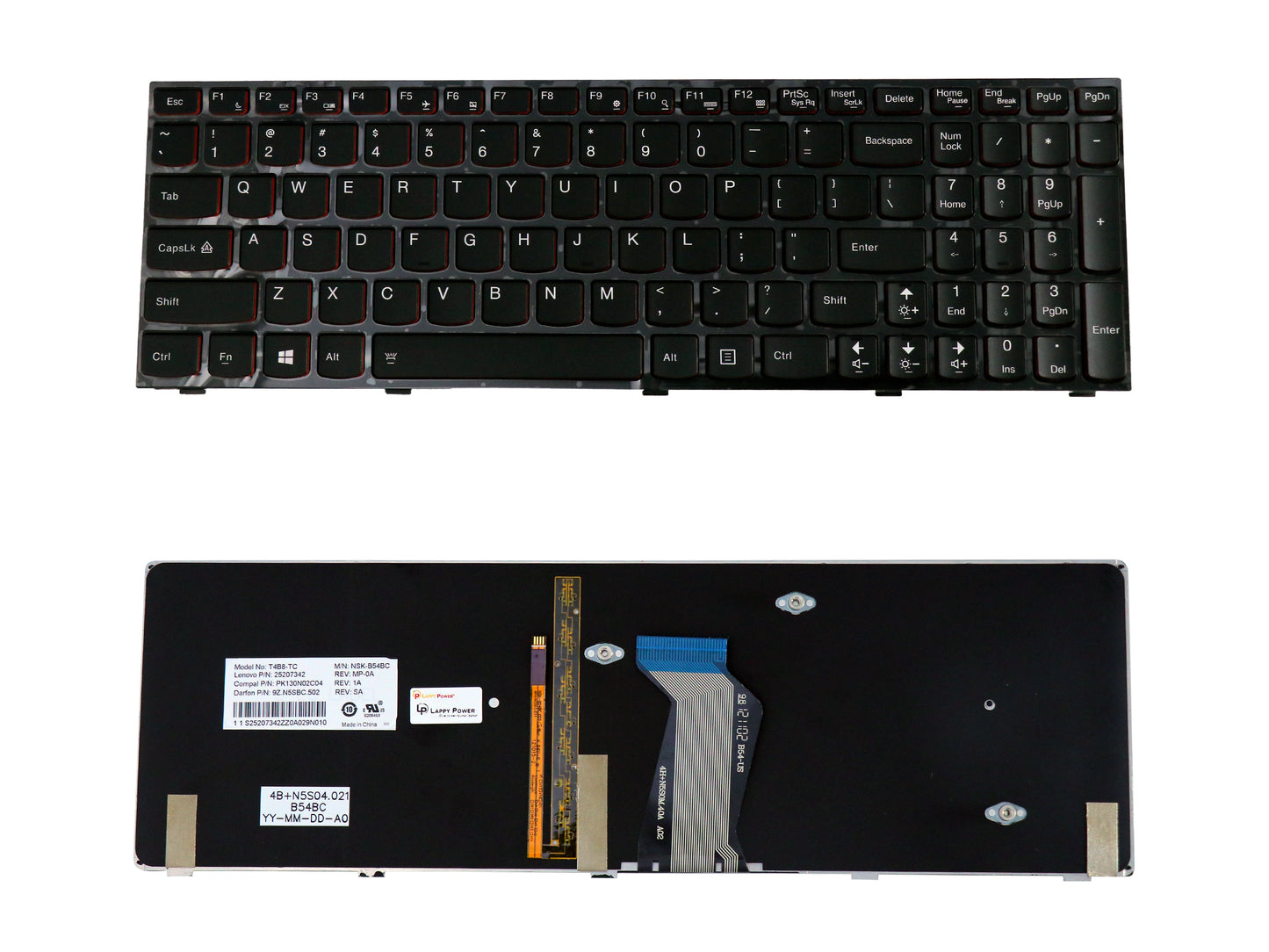 Laptop Keyboard compatible for LENOVO Y510P BACKLIGHT