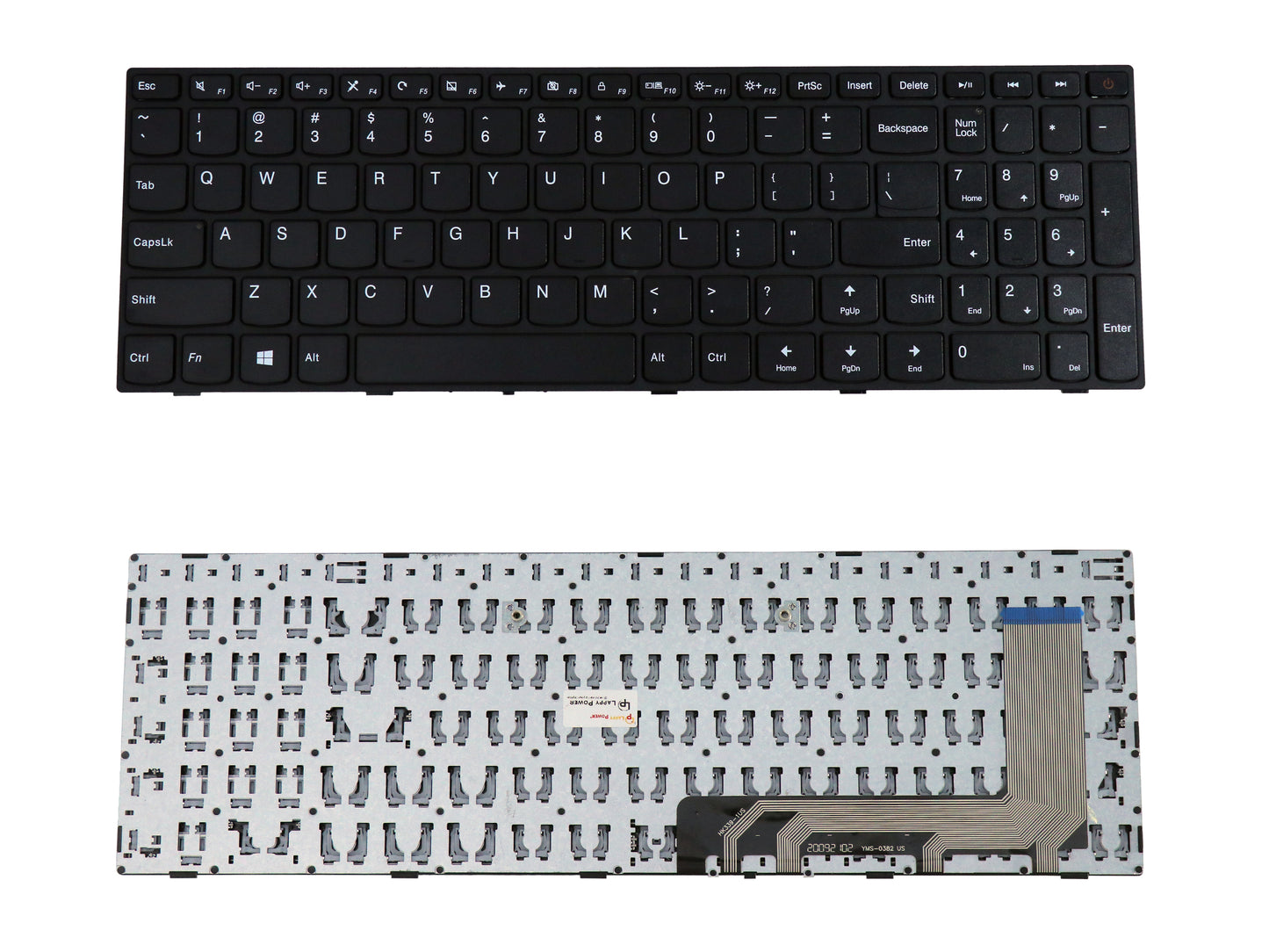 Laptop Keyboard compatible for LENOVO 110 15" SIDE CABLE WITH ON OFF