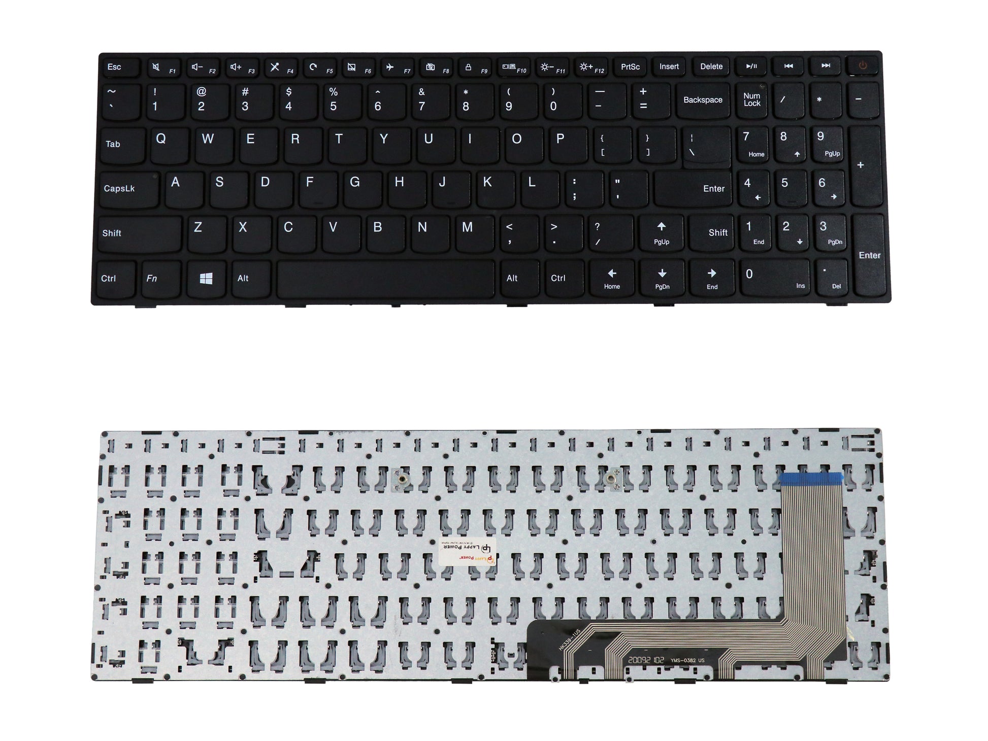 Laptop Keyboard compatible for LENOVO 110 15" SIDE CABLE WITH ON OFF