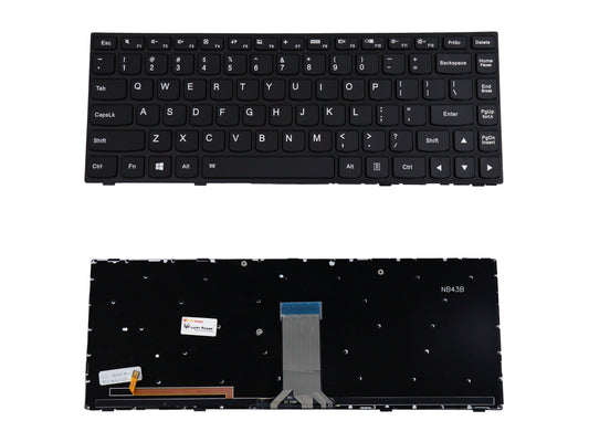 Laptop Keyboard compatible for LENOVO G40-70 BACKLIGHT SLIM WITH BLACK FRAME