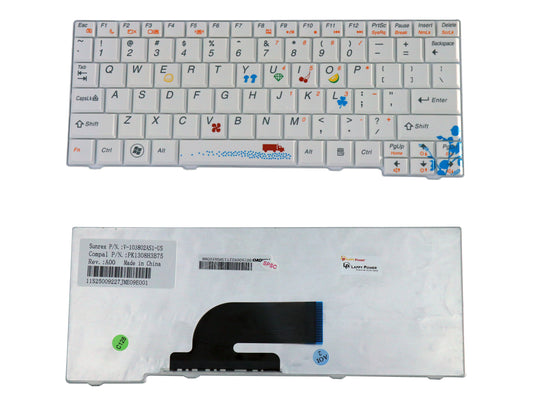 Laptop Keyboard compatible for LENOVO S10 2 WHITE
