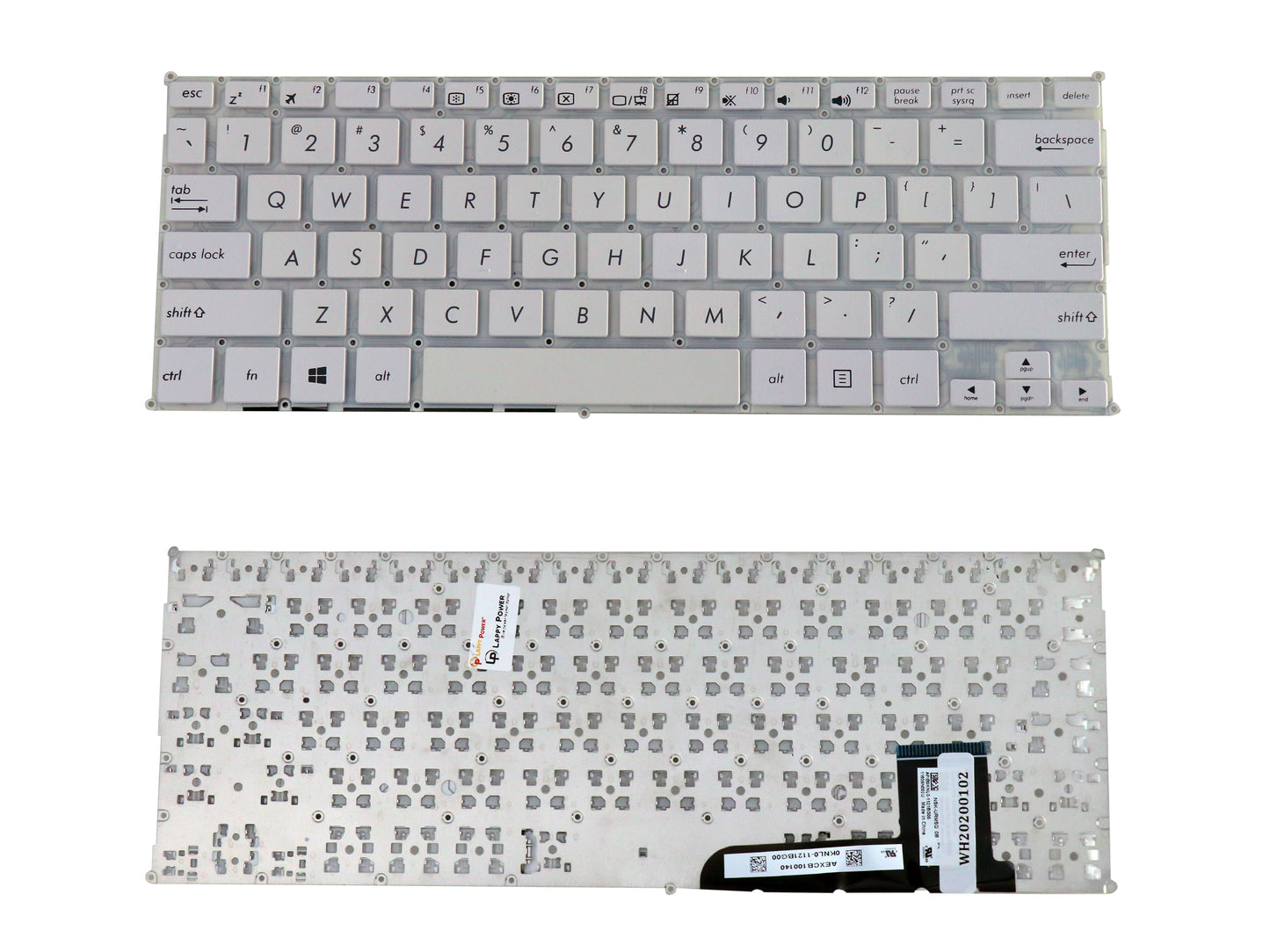 Laptop Keyboard compatible for ASUS X201 WHITE