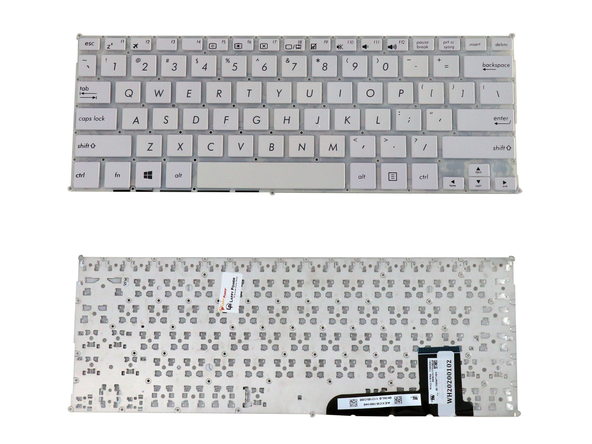 Laptop Keyboard compatible for ASUS X201 WHITE