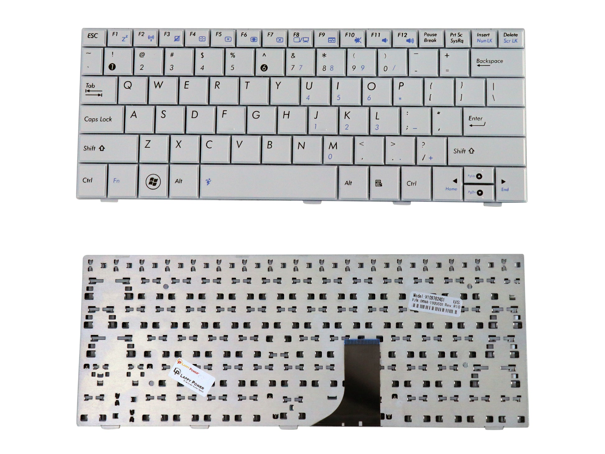 Laptop Keyboard compatible for ASUS 1005 HA / 1008 WHITE