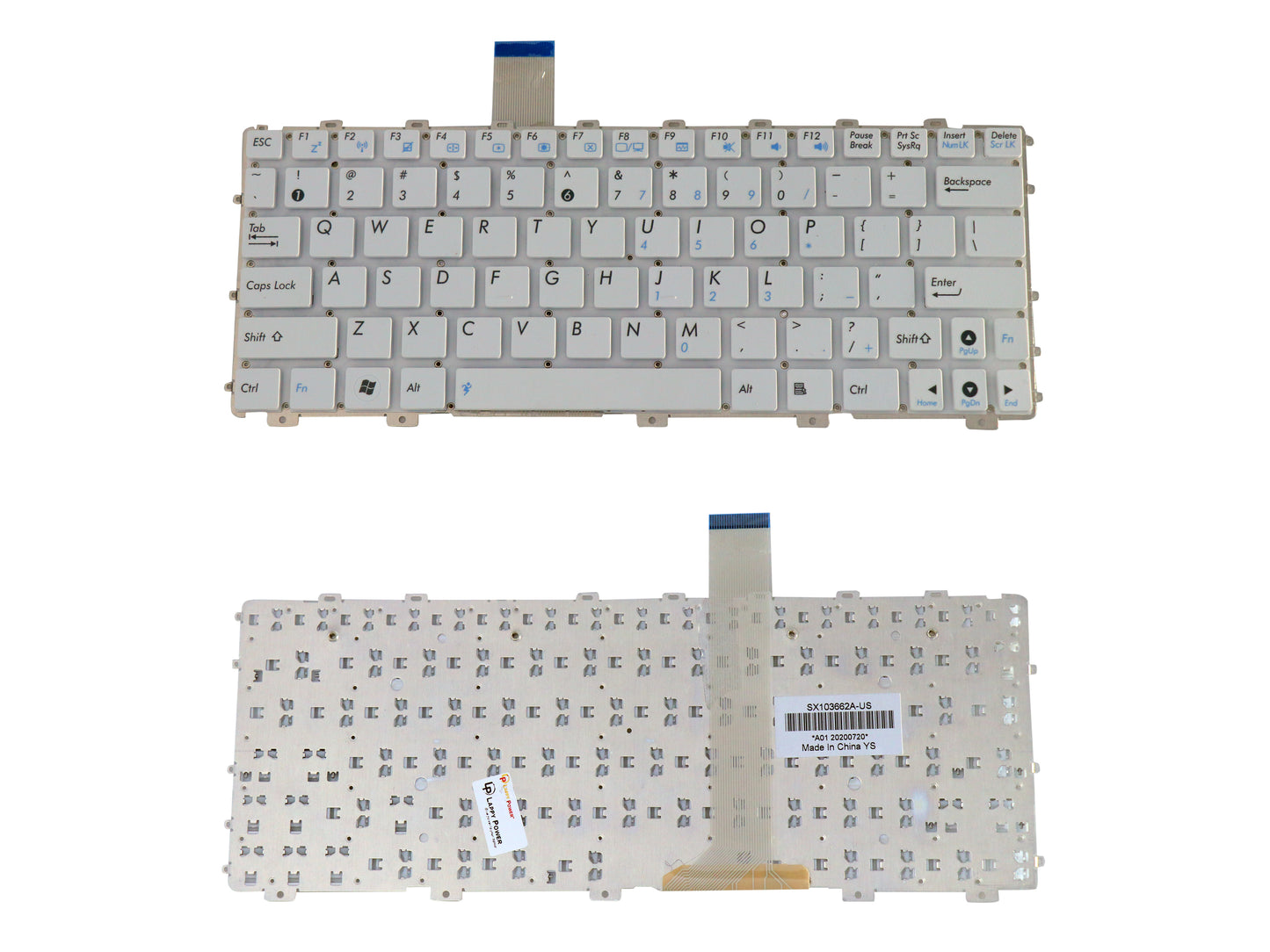 Laptop Keyboard compatible for ASUS 1015 WHITE