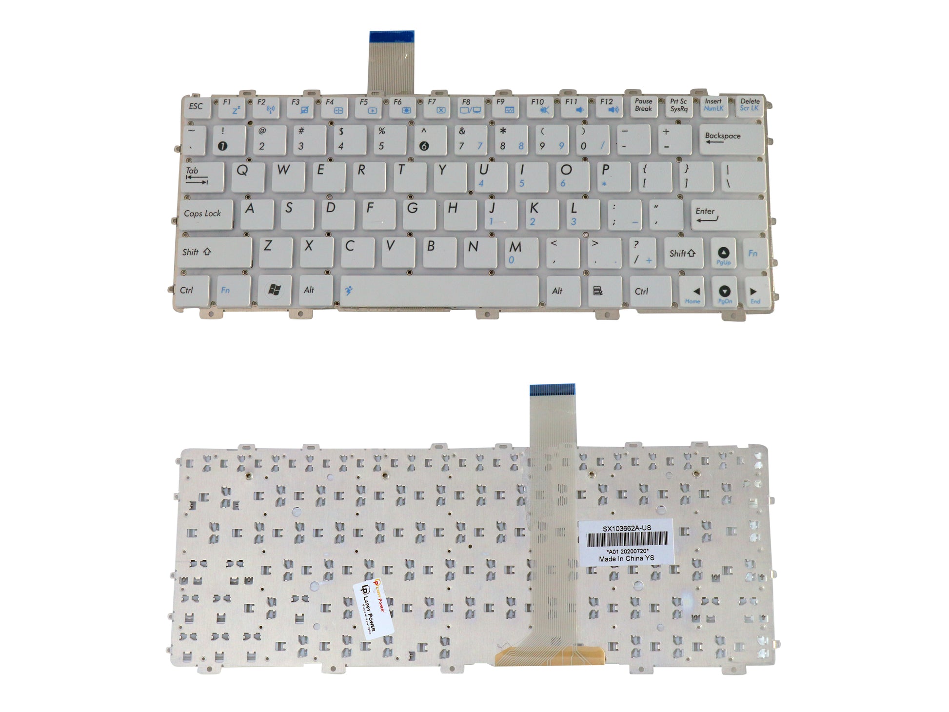 Laptop Keyboard compatible for ASUS 1015 WHITE