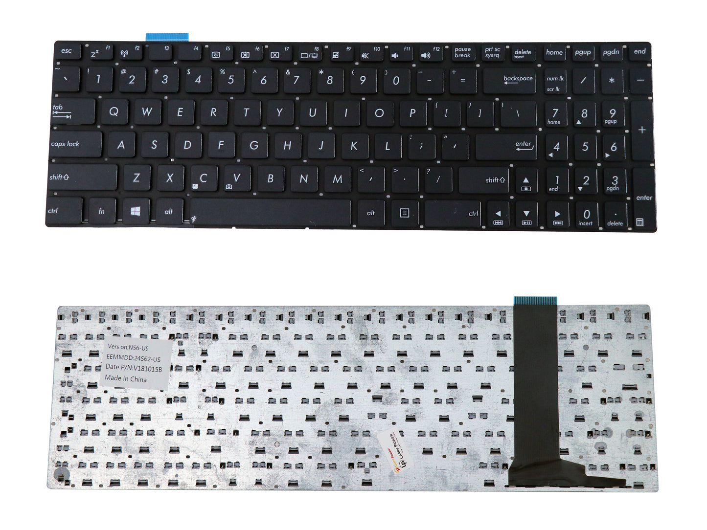 Laptop Keyboard compatible for ASUS N56 / N550J BLACK