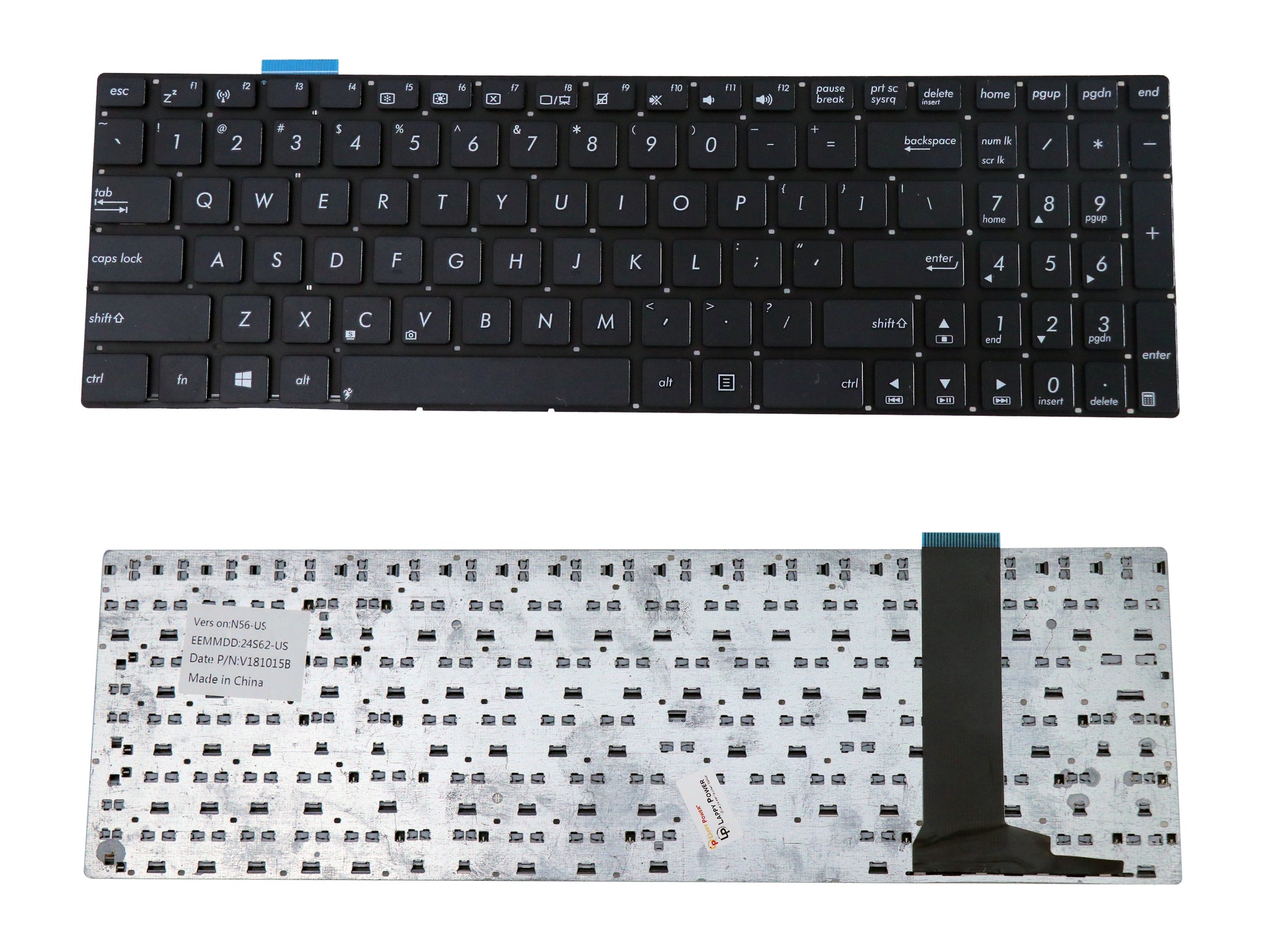 Laptop Keyboard compatible for ASUS N56 / N550J BLACK