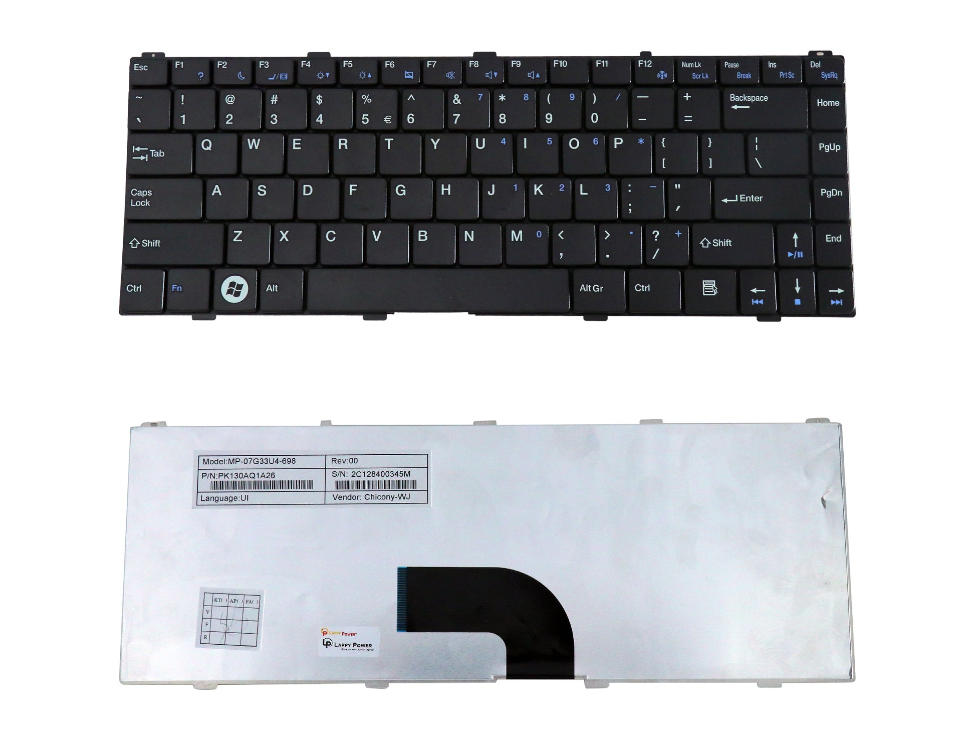 Laptop Keyboard compatible for HCL L52 / BENQ S43 / HCL ME45 WITHOUT NUMERIC