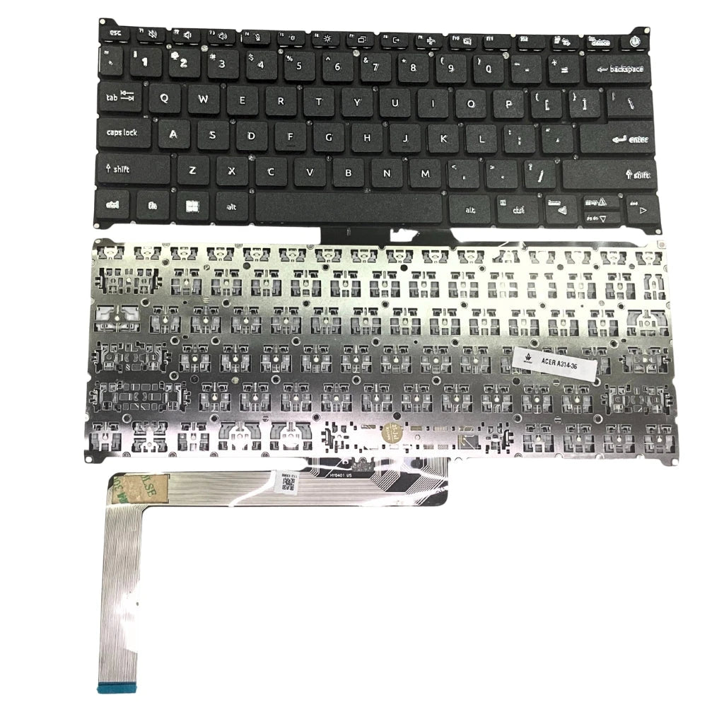 LappyPower Laptop Keyboard compatible for Acer Aspire A314-23M A314-23P A314-36 A314-36M A314-36P Series Black without Backlight