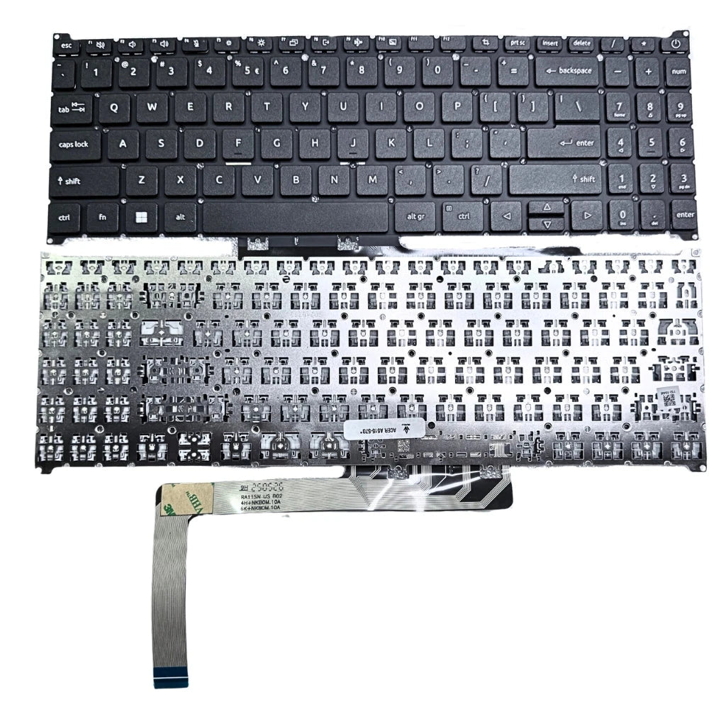 LappyPower Laptop Keyboard compatible for Acer Aspire A315-59 A315-59G A515-57 A515-57G A715-51G A715-76 without Backlight