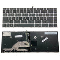 LappyPower Laptop Keyboard compatible for HP ProBook 640 G5 645 G5 Silver Frame with Backlight and Trackpad