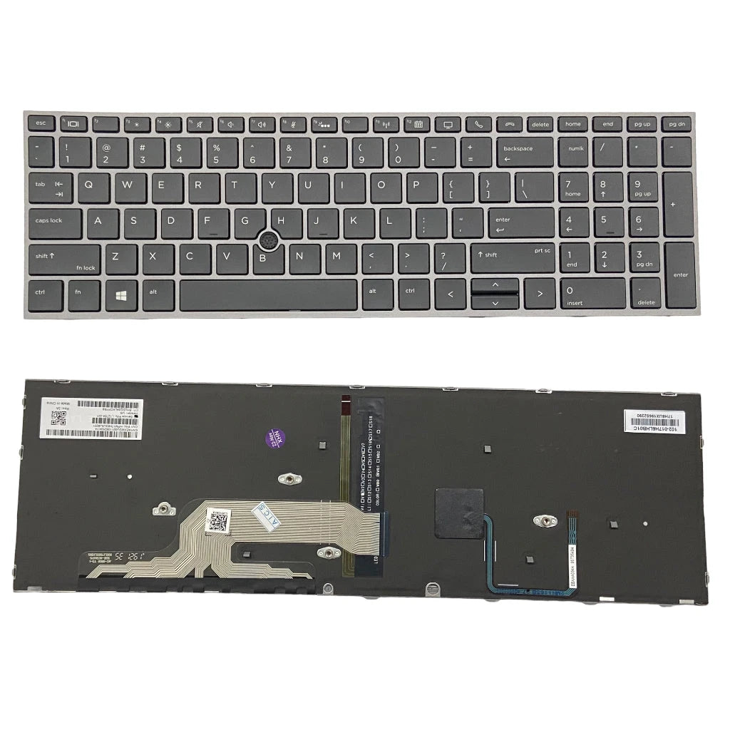 LappyPower Laptop Keyboard compatible for HP ZBook 15 G5 15 G6 with Backlight and Trackpad L12764-001