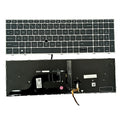 LappyPower Laptop Keyboard compatible for HP ZBook Fury 15 G7 G8 Silver Frame with Backlight and Trackpad
