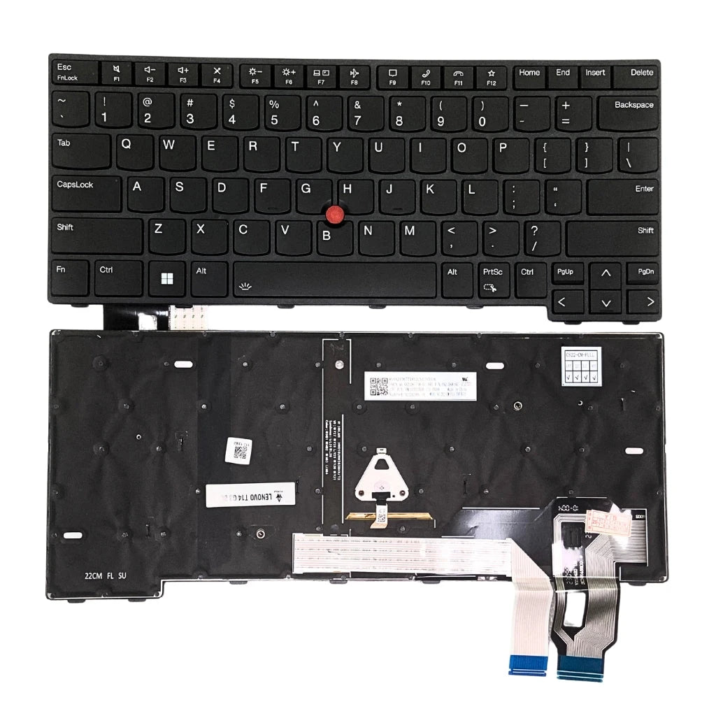 LappyPower Laptop Keyboard for Lenovo Thinkpad T14 Gen 3 L14 Gen 3 P14s G3 Black with Backlit and Mouse