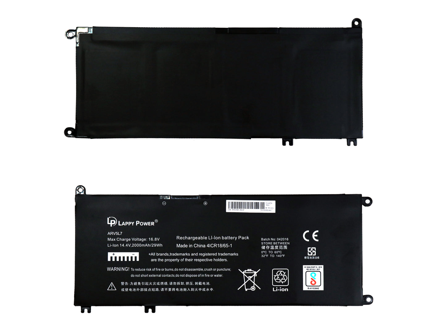 Laptop Battery compatible for DELL 33YDH-4S1P