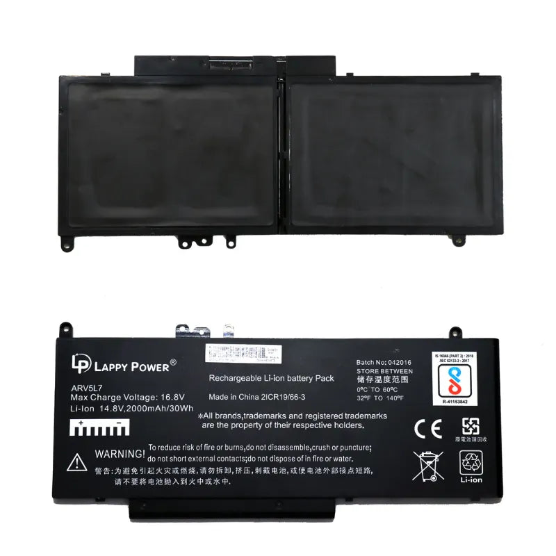 LappyPower Compatible Battery for Dell E5450 - Latitude E5550, E5570, E5470, G5M10 Laptops (6900mAh, 4-Cell)