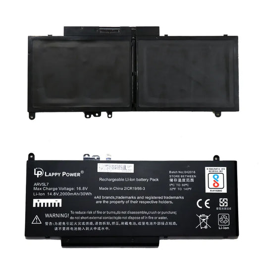 LappyPower Compatible Battery for Dell E5450 - Latitude E5550, E5570, E5470, G5M10 Laptops (6900mAh, 4-Cell)