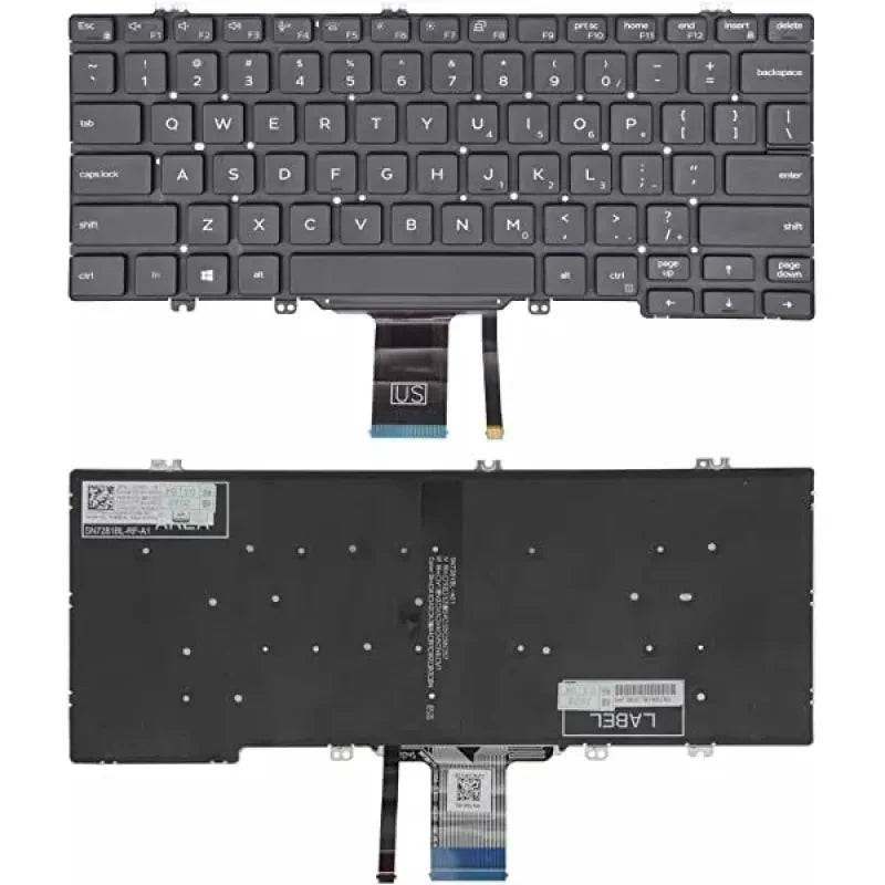 LappyPower Laptop Keyboard compatible for Dell Latitude 7380 E5280 E5288 E5289 E5290 E7280 E7290 E7380 Black with Backlight