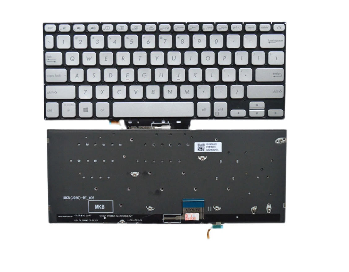 LappyPower Laptop Keyboard for Asus VivoBook S14 S430 S430F S430FA S430FN Silver with Backlit