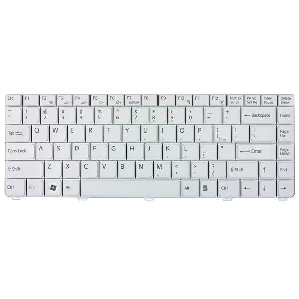 LappyPower Laptop Keyboard compatible for Sony VAIO VGN-C11C VGN-C61H 6NR10332 147996411 VGN-C Series VGN-C51 Series (White without Backlight)