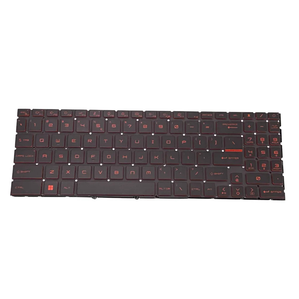 LappyPower Laptop Keyboard for MSI GF66 GF76 GL66 GL76 Black with Red Backlit