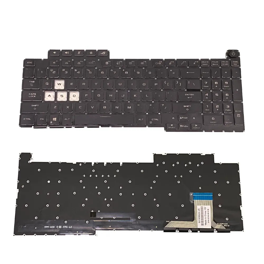 LappyPower Laptop Keyboard for Asus Rog Strix G17 G713 G713Q G713Rx G713Rs G713Rc Black with RGB Backlit