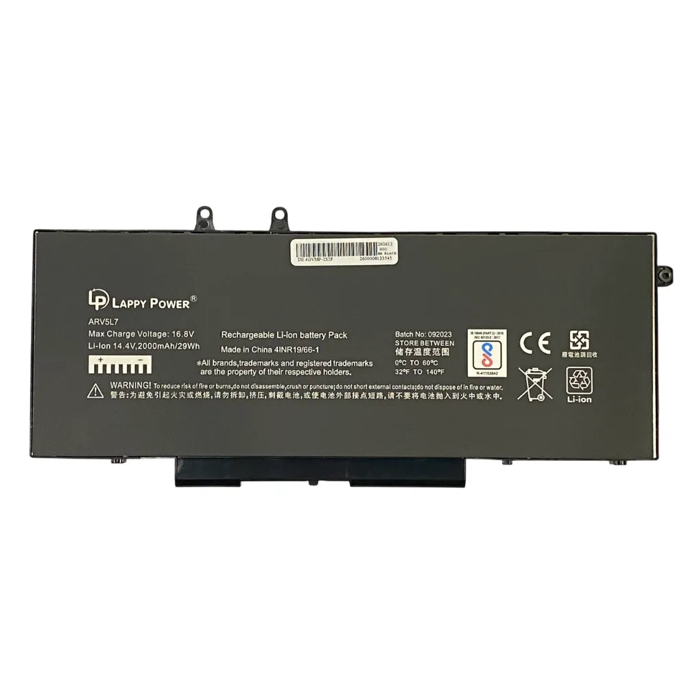LappyPower Compatible Battery for DELL 4GVMP