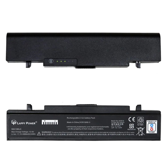 LappyPower Compatible Battery for Samsung R418 Black - 465H, 470H, P530, Q428, R420, R425 Series Laptops (4400mAh, 6-Cell)