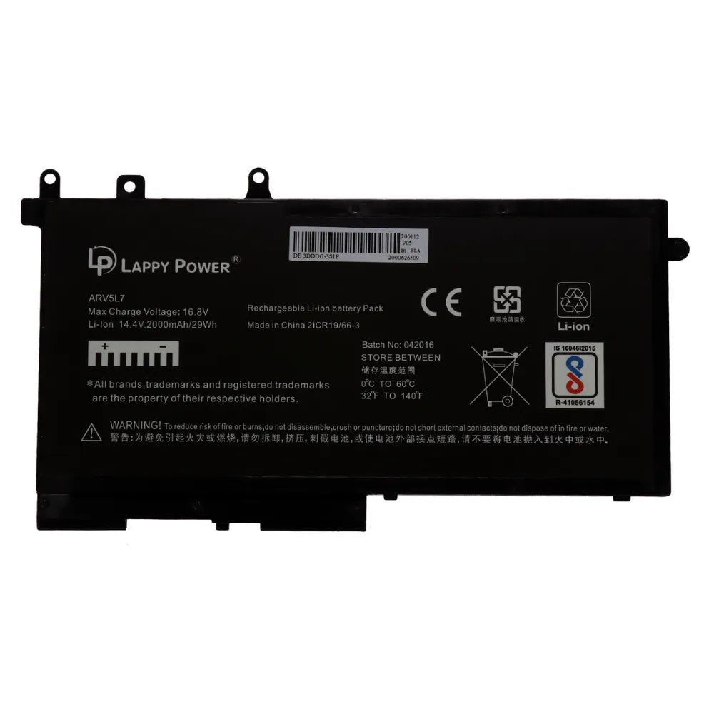 LappyPower Compatible Battery for Dell 3DDDG / Latitude 5480 / 5580 / 5280 - Latitude E5580, E5480 Laptops (2900mAh, 3-Cell)