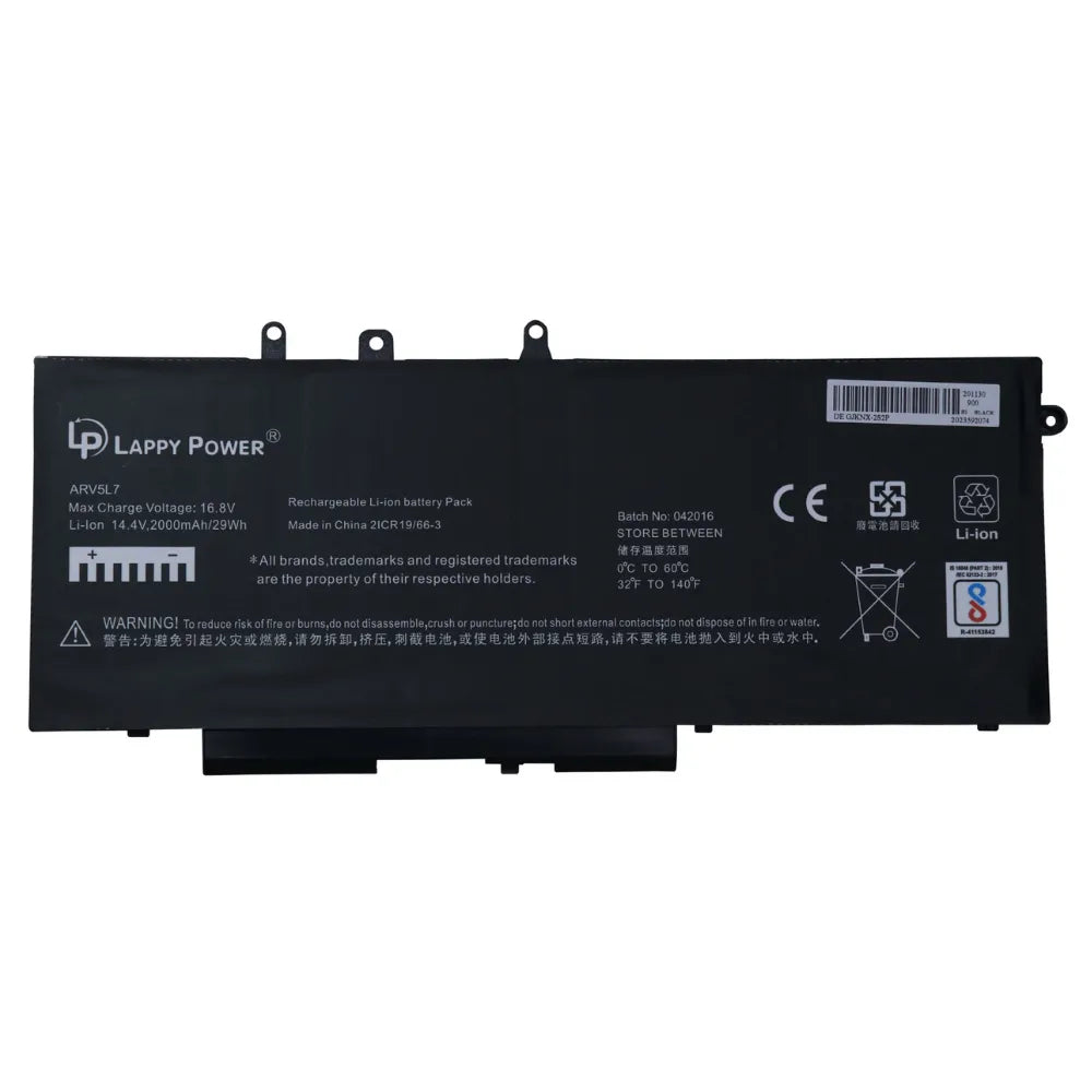 LappyPower Compatible Battery for DELL GJKNX - Dell Latitude E5280, E5480, E5580 Laptops (5800mAh, 4-Cell)