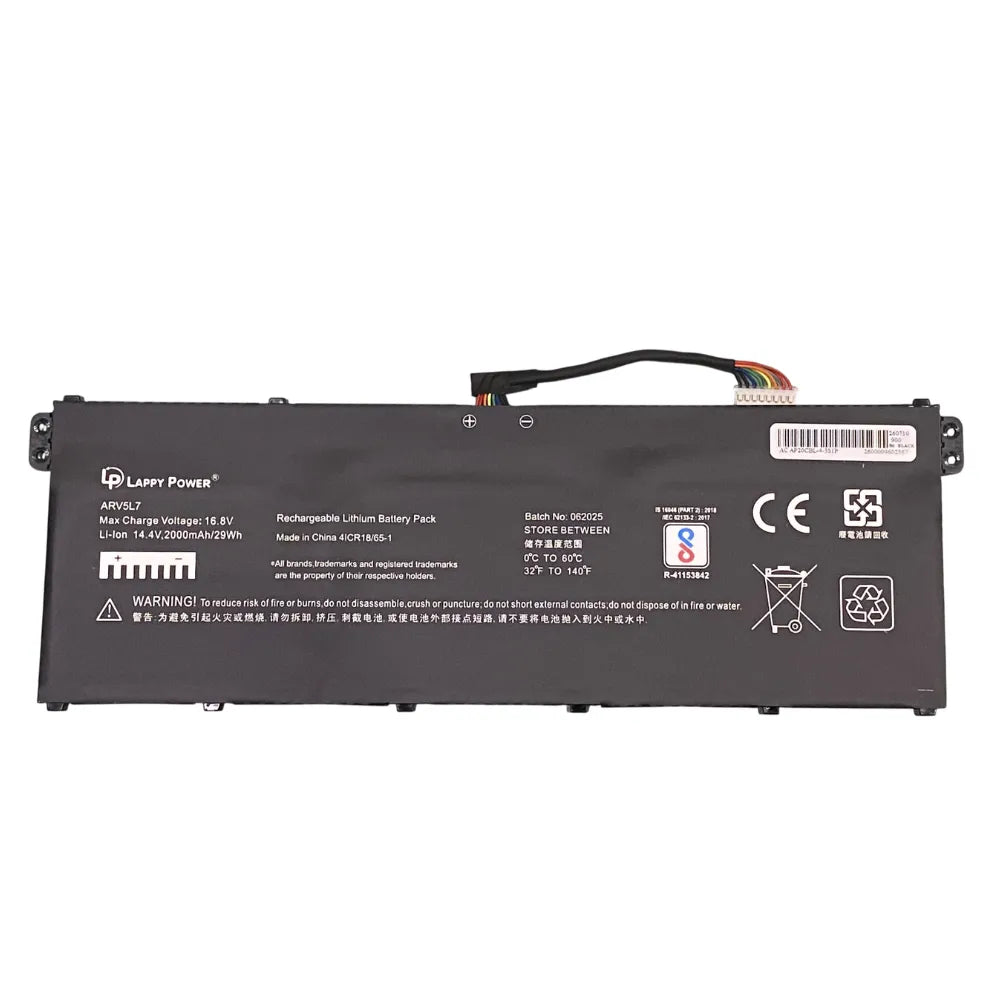 LappyPower Compatible Battery for ACER AP20CBL - Acer Swift 3 SF314-43, SF314-511, Aspire 5 A515-45, A515-45G, Aspire 7 A715-43G, Aspire Vero AV15-51, TravelMate P2 214-41-G3 Laptops (4100mAh, 3-Cell)