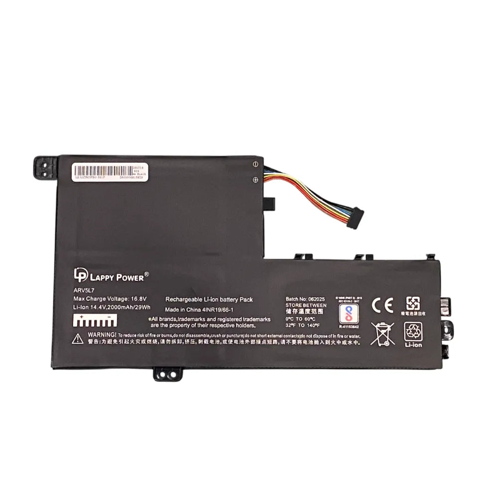 LappyPower Compatible Battery for LENOVO L15M3PB0 - Lenovo Yoga 520-14IKB, IdeaPad 320S-15IKB, IdeaPad 320S-15ISK Laptops (3600mAh, 3-Cell)