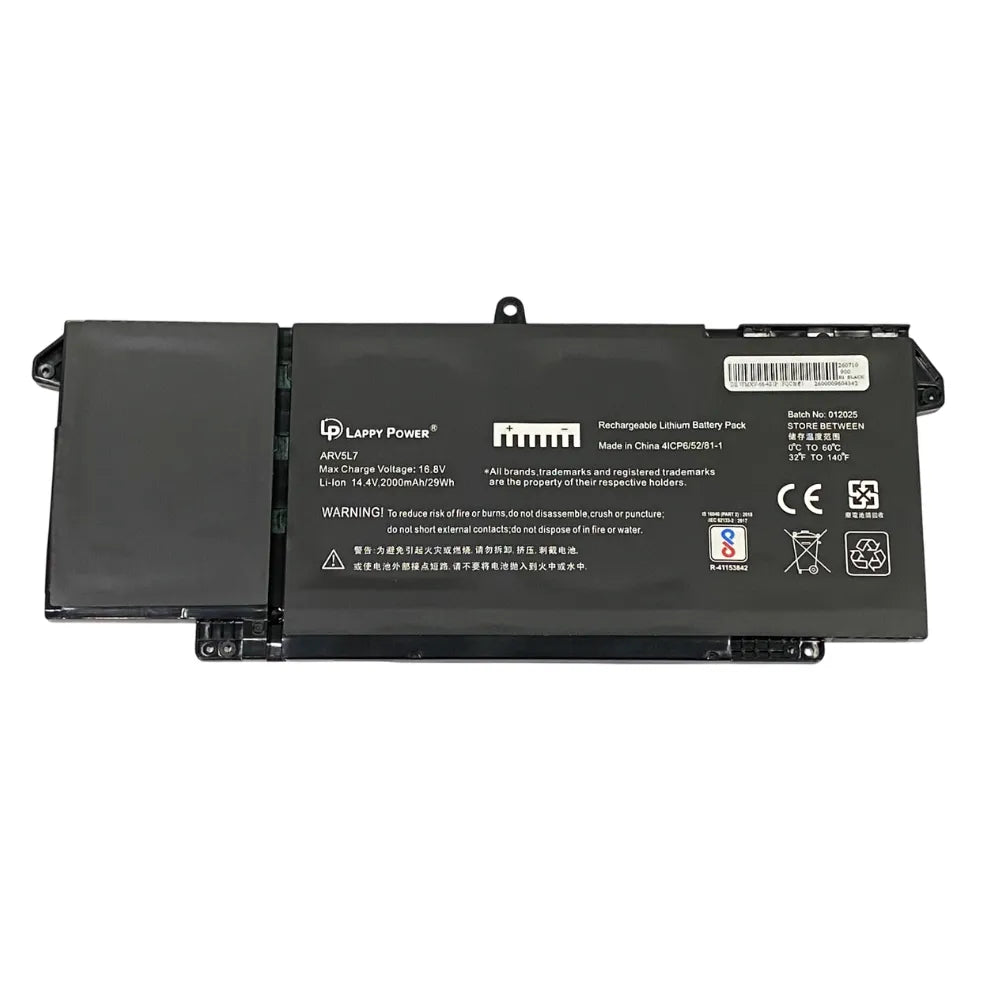 LappyPower Compatible Battery for DELL 7FMXV - Dell Latitude 5320, 7420, 7320, 7520 Laptops (3600mAh, 4-Cell)
